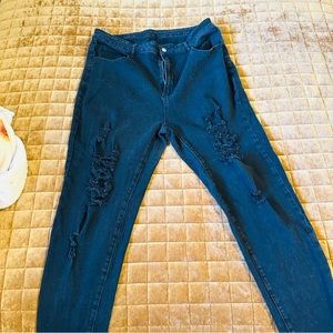 Black stretch skinny jeans